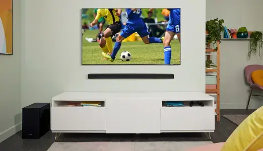Samsung TV with soundbar