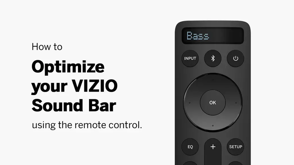 optimize vizio soundbar 